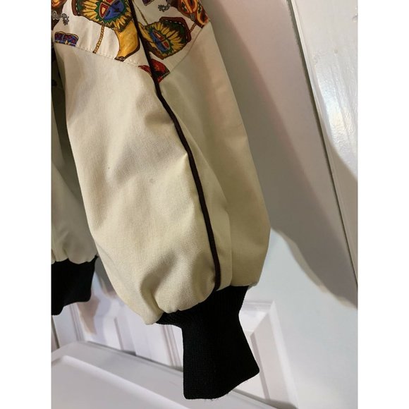 Vintage Bee-Wild Boots Jacket Men’s Sz XL‎ USA Bomber Beige Rare - Picture 6 of 8